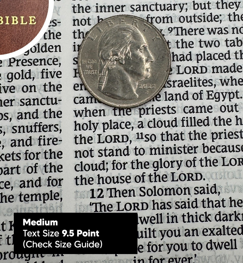 Print sample for this Bible