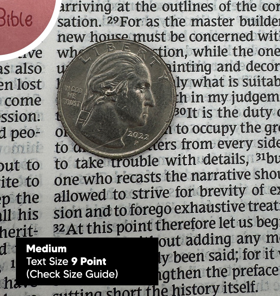 Print sample for this Bible