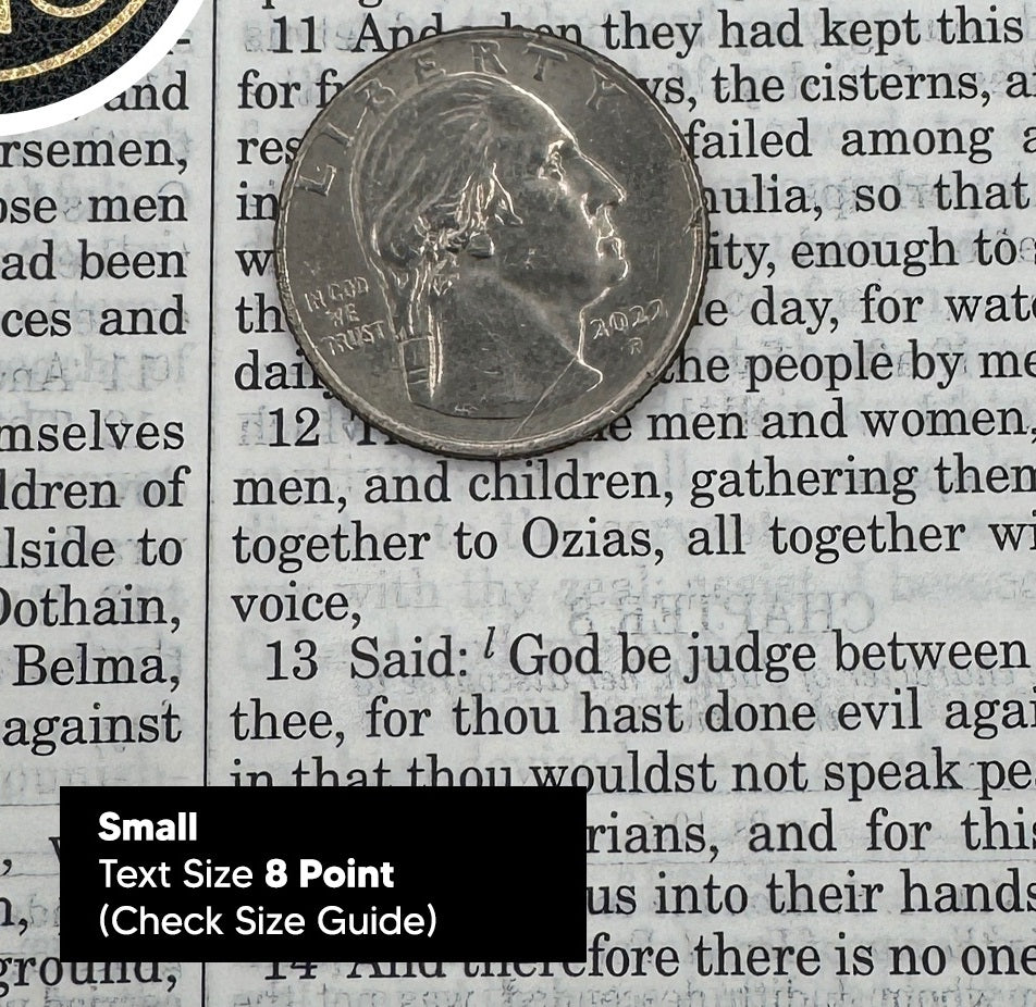 Print sample for this Bible
