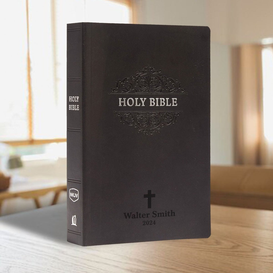 NKJV Black Standard Size Holy Bible Small Print