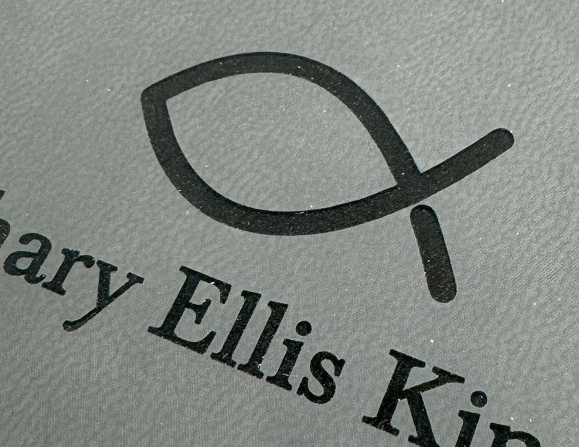 Actual personalization sample for this Bible