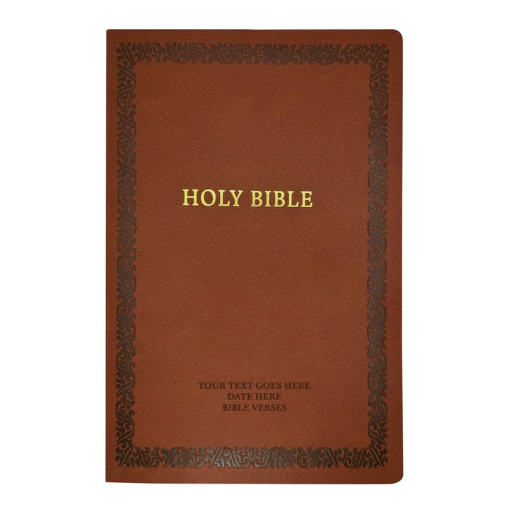 NKJV Dark Brown Standard Size Holy Bible Small Print
