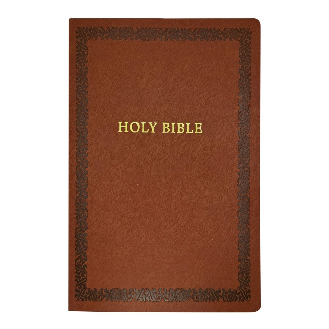 NKJV Dark Brown Standard Size Holy Bible Small Print