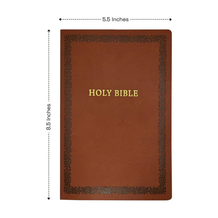 NKJV Dark Brown Standard Size Holy Bible Small Print