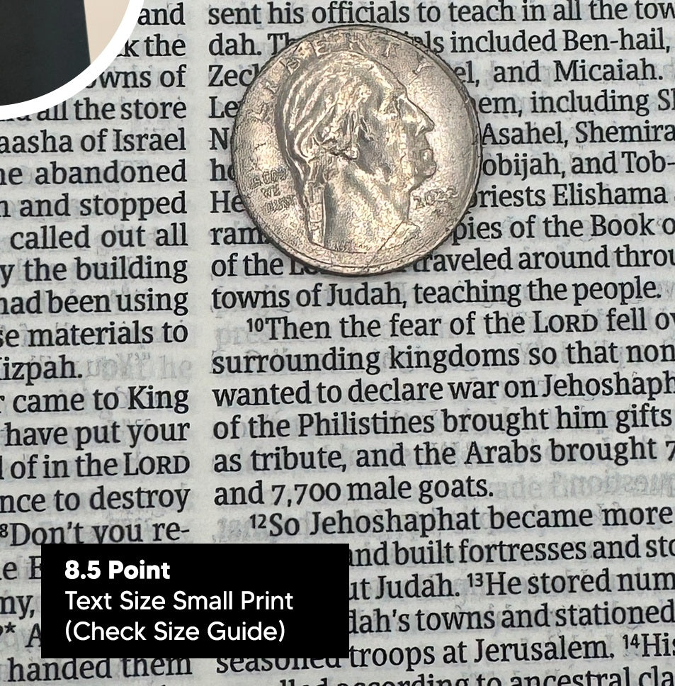 Print sample for this Bible