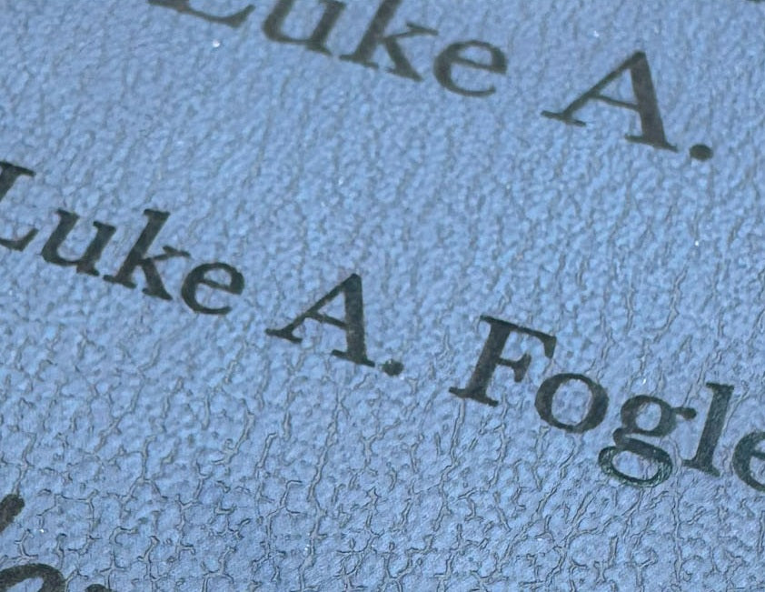 Actual personalization sample for this Bible