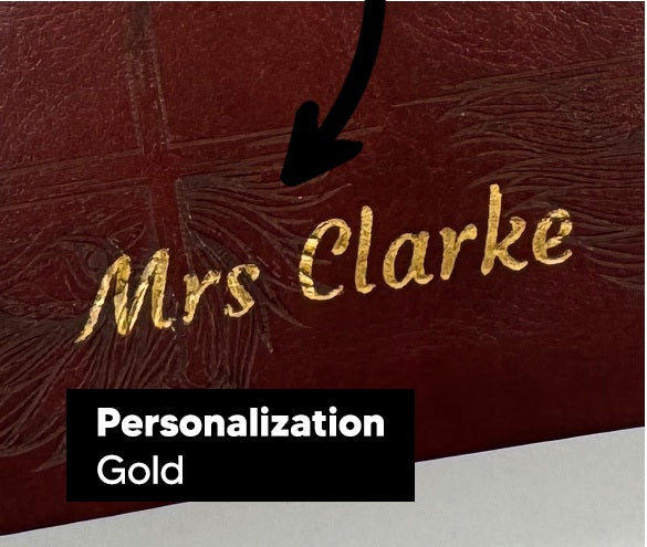 Actual personalization sample for this Bible