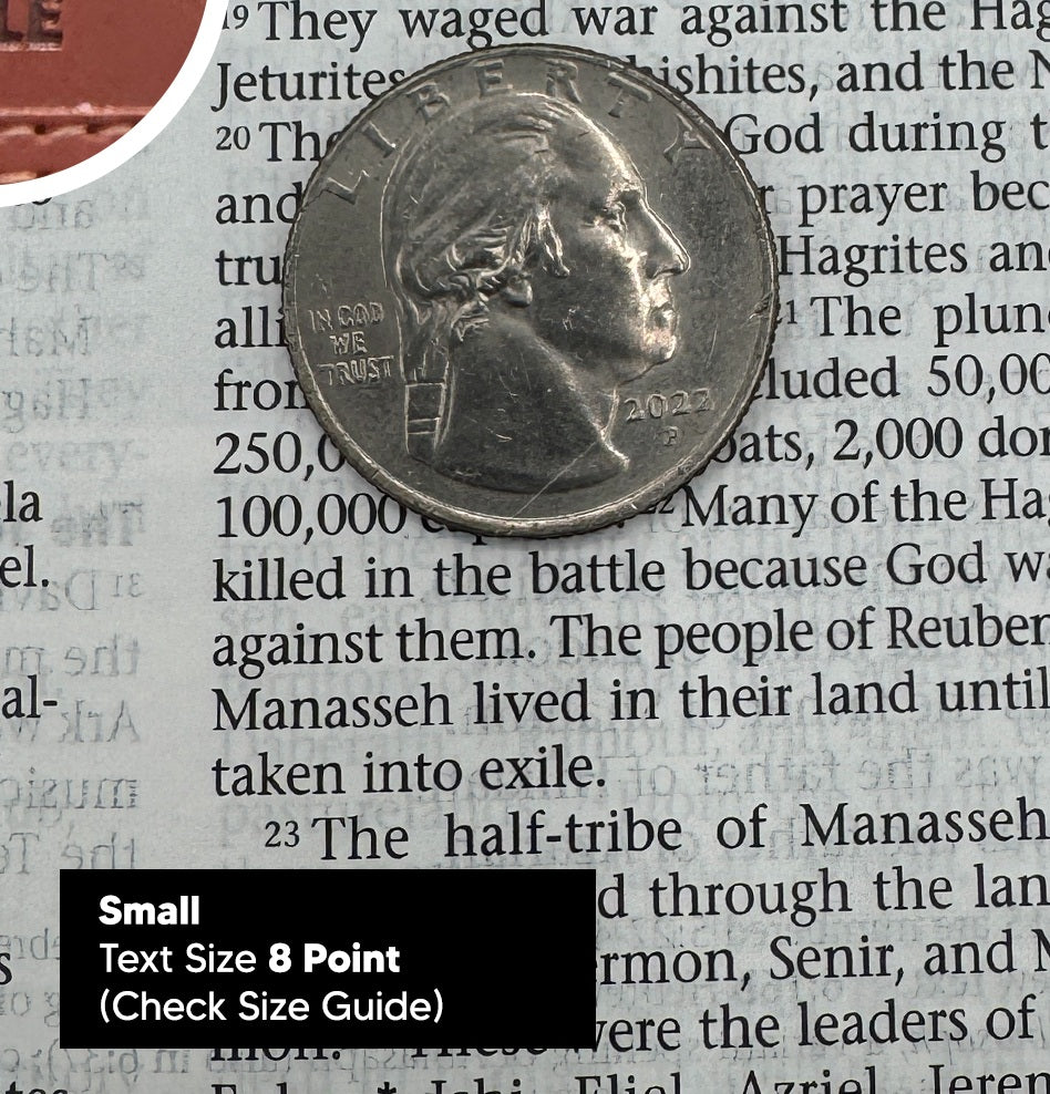 Print sample for this Bible