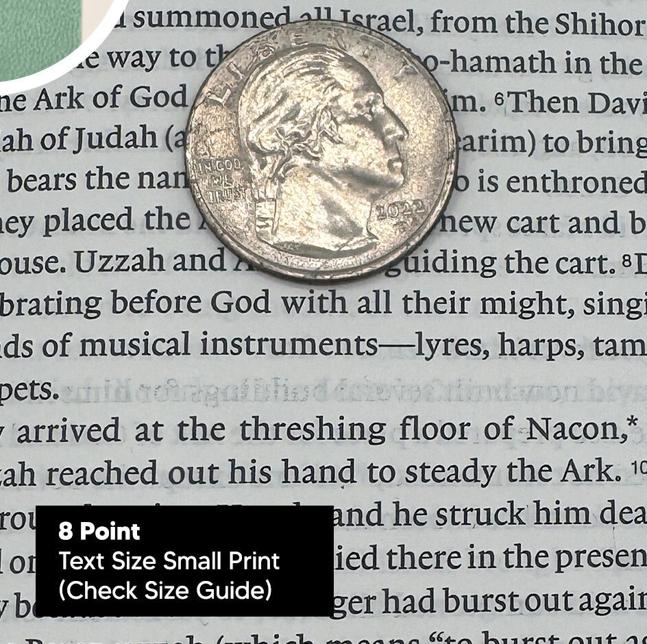 Print sample for this Bible