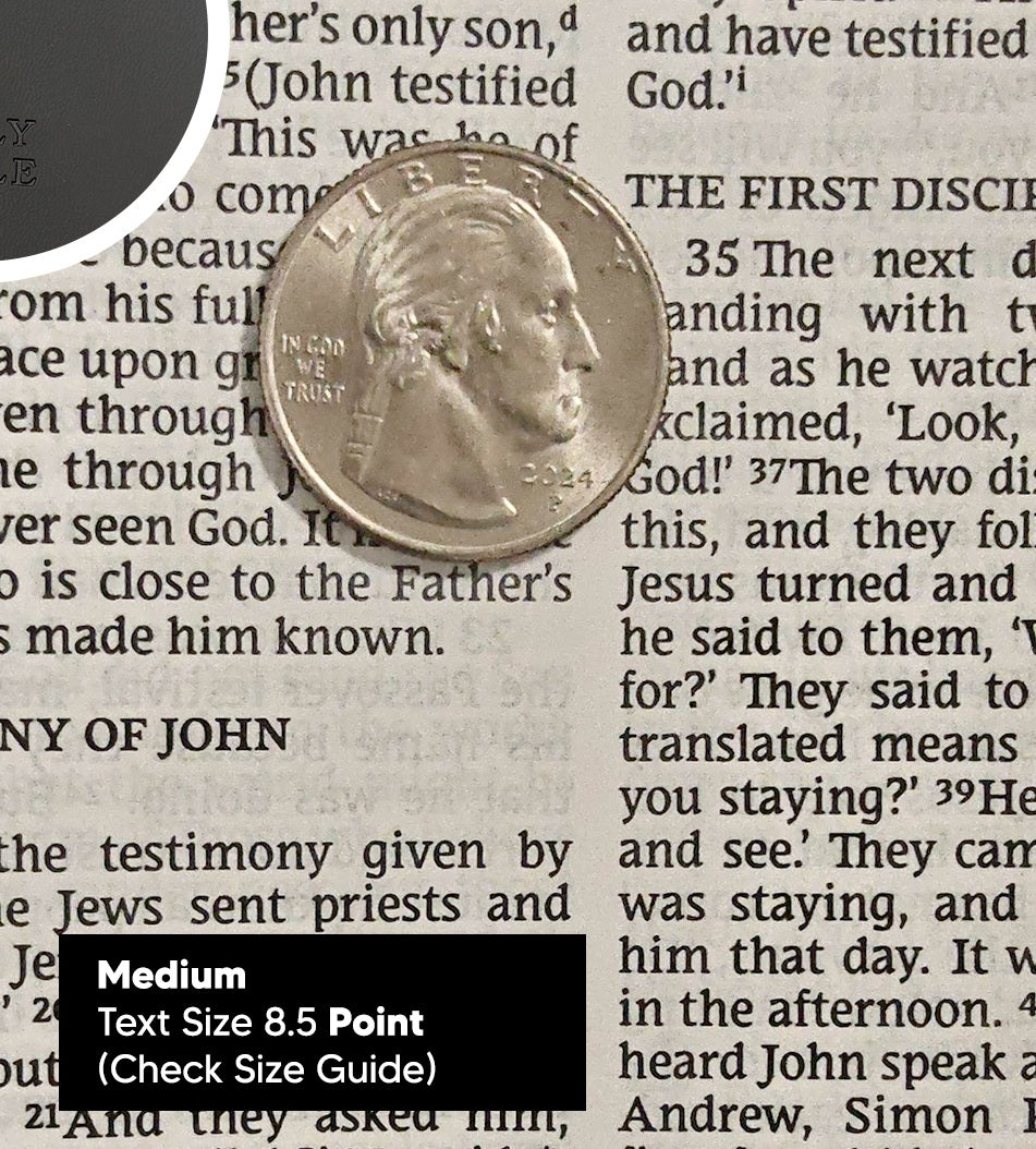 Print sample for this Bible