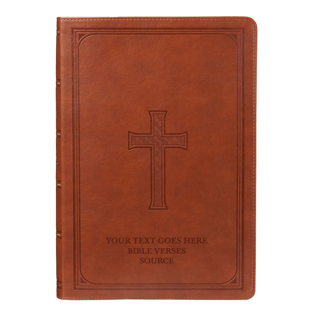 KJV Saddle Brown Study Size Holy Bible Super Giant Print