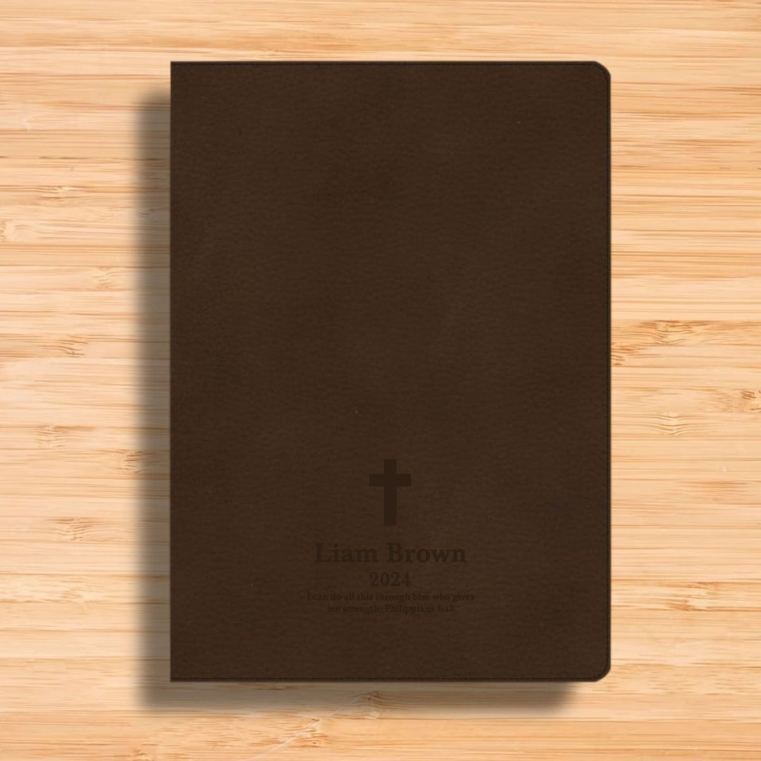 CSB Brown Study Size Holy Bible Large Print Size | Christian Cross
