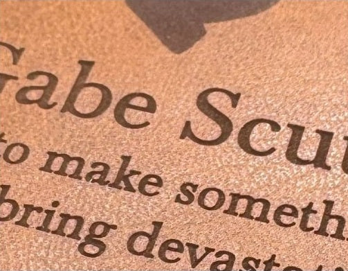 Actual personalization sample for this Bible