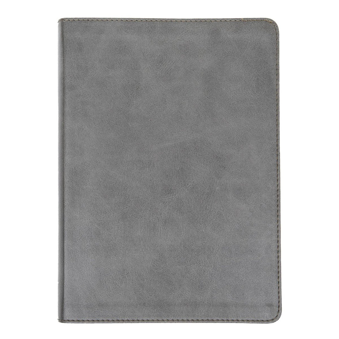 CSB He Reads Gray Study Size Holy Bible Medium Print | Floral and Cross