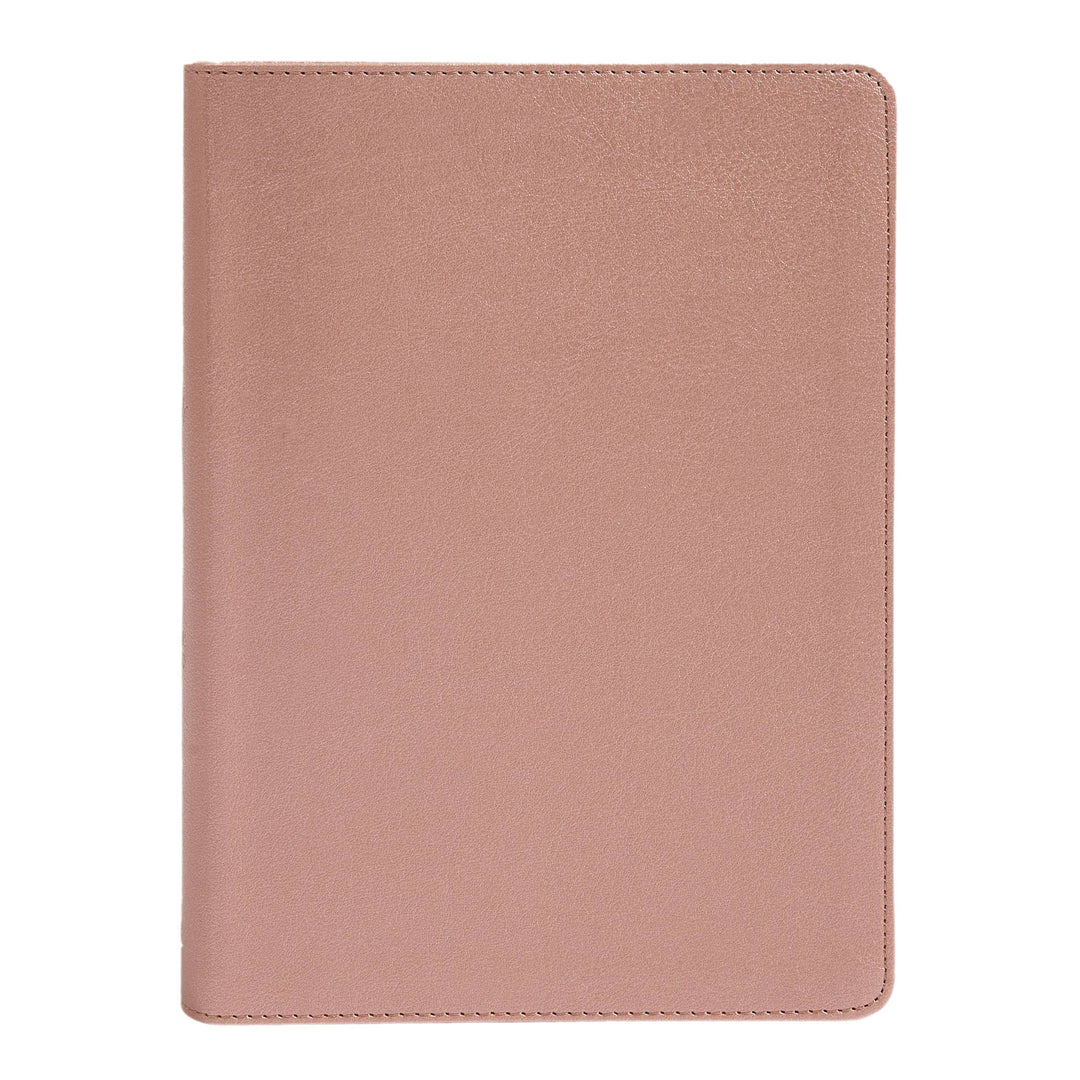 CSB She Reads Rose Gold Study Size Holy Bible Medium Print Size | Cross With Sun Rays