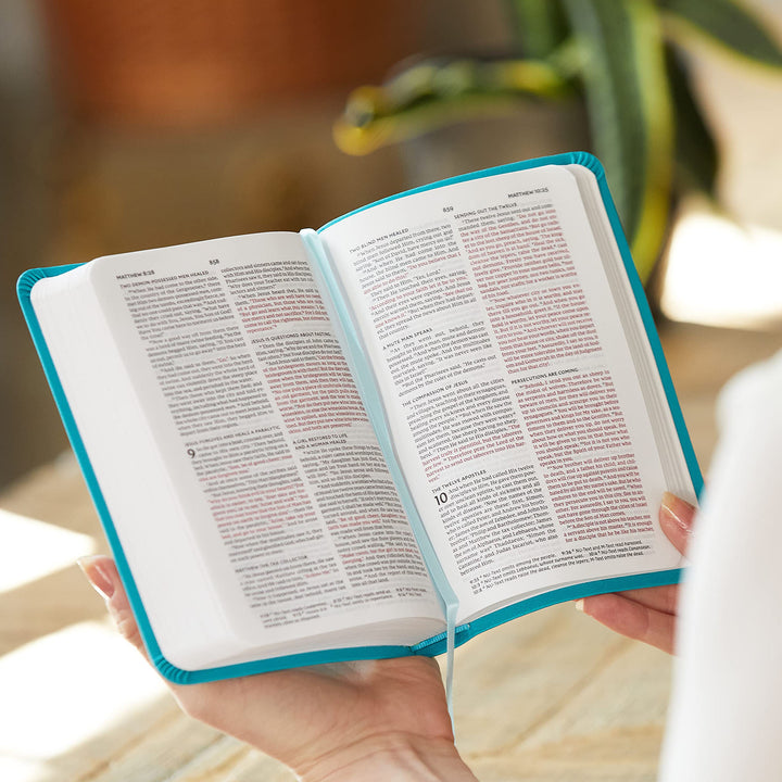 NKJV Blue Study Size Thinline Holy Bible Large Print