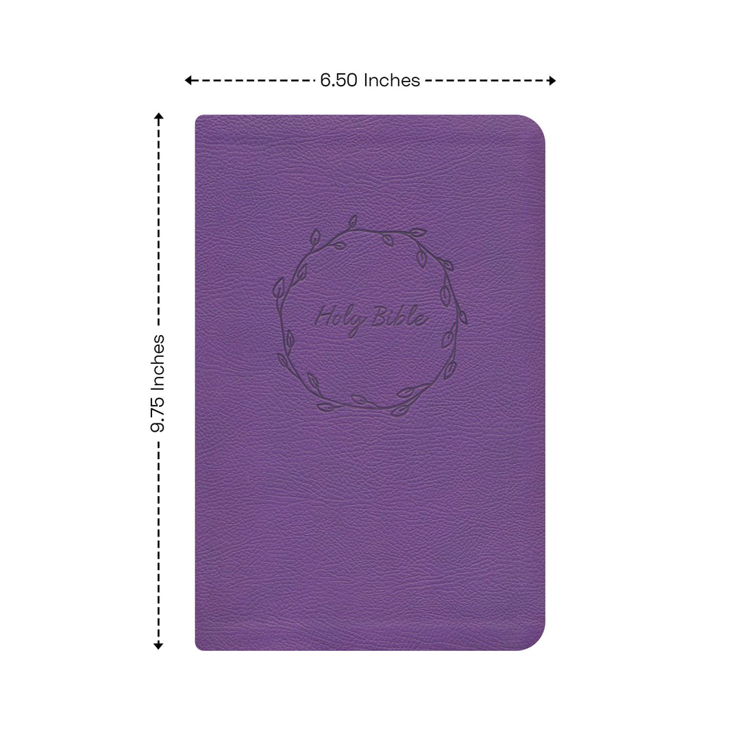 NKJV Purple Study Size Thinline Holy Bible Large Print