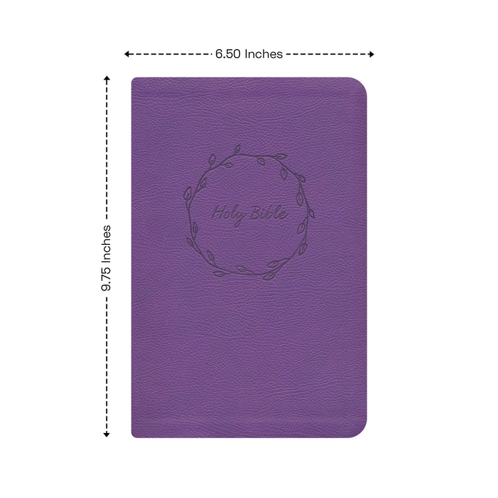 NKJV Purple Study Size Thinline Holy Bible Large Print