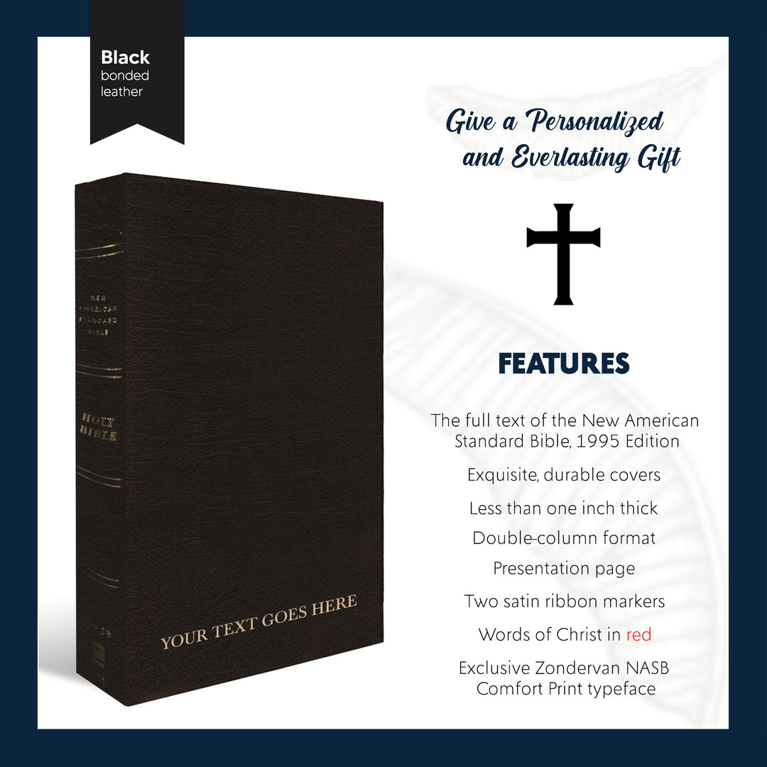 NASB Black Standard Size Thinline Holy Bible Small Print