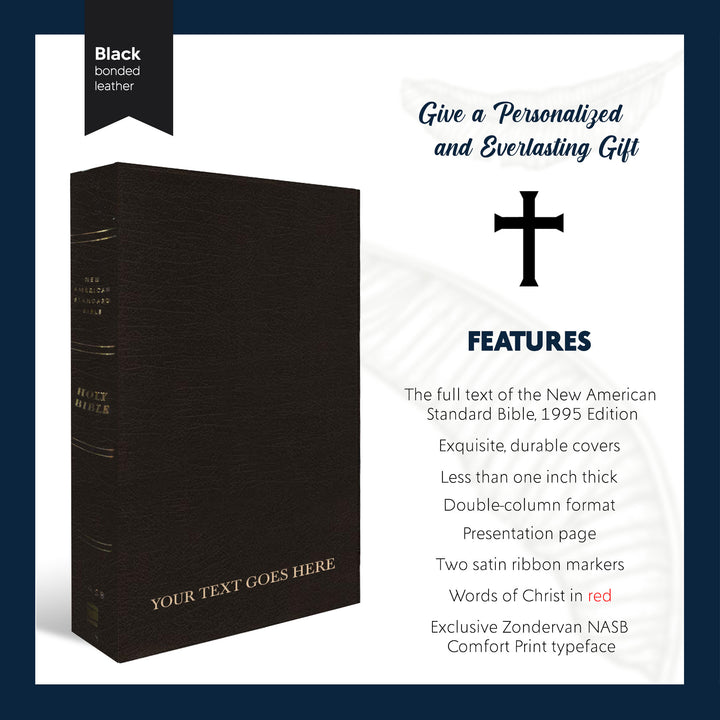 NASB Black Standard Size Thinline Holy Bible Small Print
