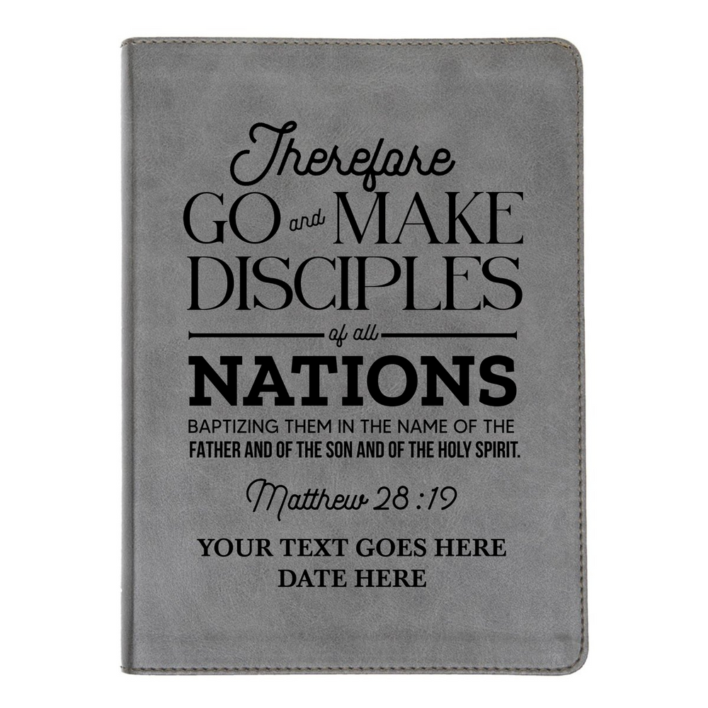 CSB He Reads Gray Study Size Holy Bible Medium Print | Matthew 28:19