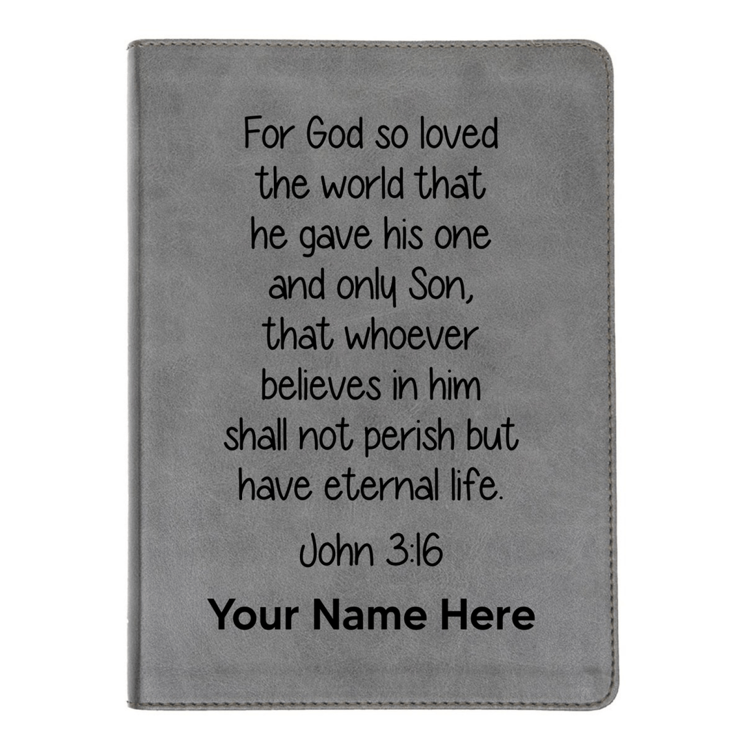 CSB He Reads Gray Study Size Holy Bible Medium Print | John 3:16