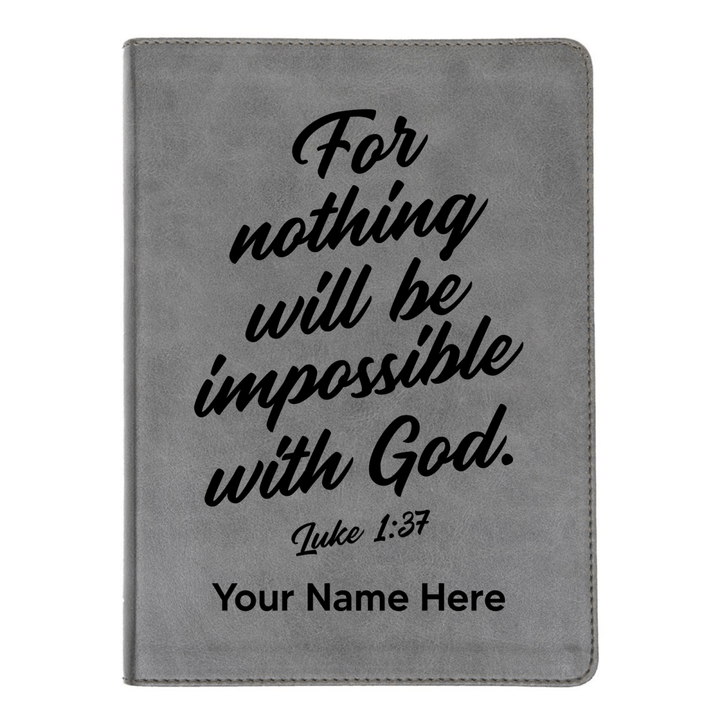 CSB He Reads Gray Study Size Holy Bible Medium Print | Luke 1:37