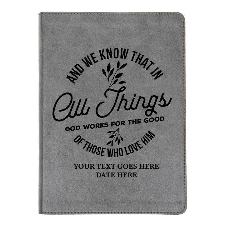 CSB He Reads Gray Study Size Holy Bible Medium Print | All Things God Works For Good