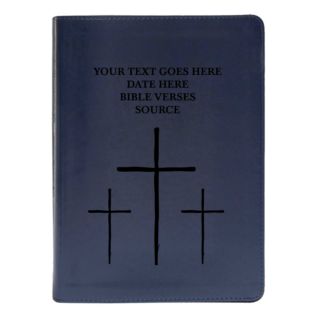 CSB She Reads Blue Study Size Holy Bible Medium Print | The Three crosses