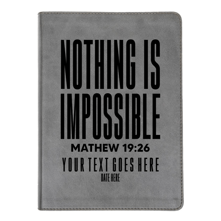 CSB He Reads Gray Study Size Holy Bible Medium Print | Matthew 19:26