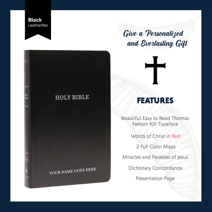 KJV Black Standard Size Holy Bible Small Print