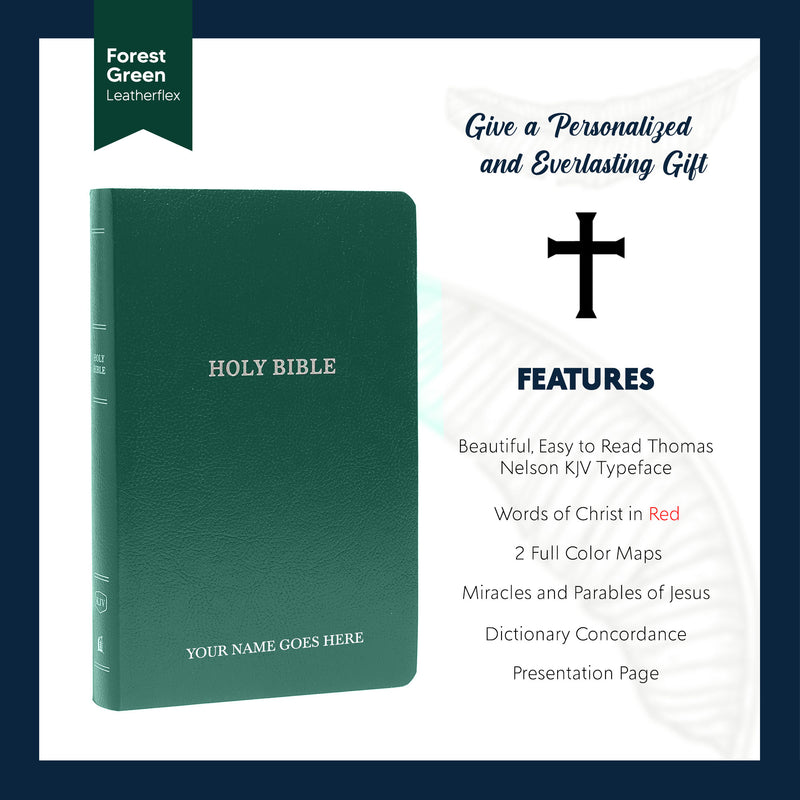 KJV Green Standard Size Holy Bible Small Print