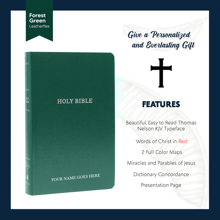 KJV Green Standard Size Holy Bible Small Print