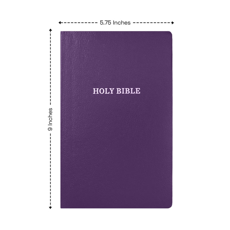 KJV Purple Standard Size Holy Bible Small Print