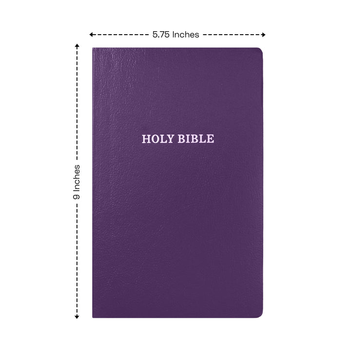 KJV Purple Standard Size Holy Bible Small Print