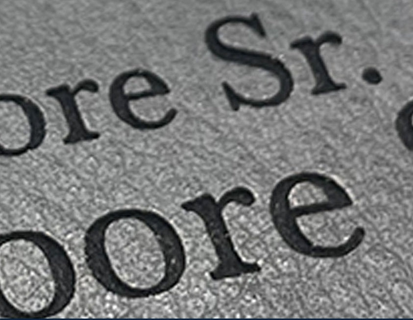 Actual personalization sample for this Bible