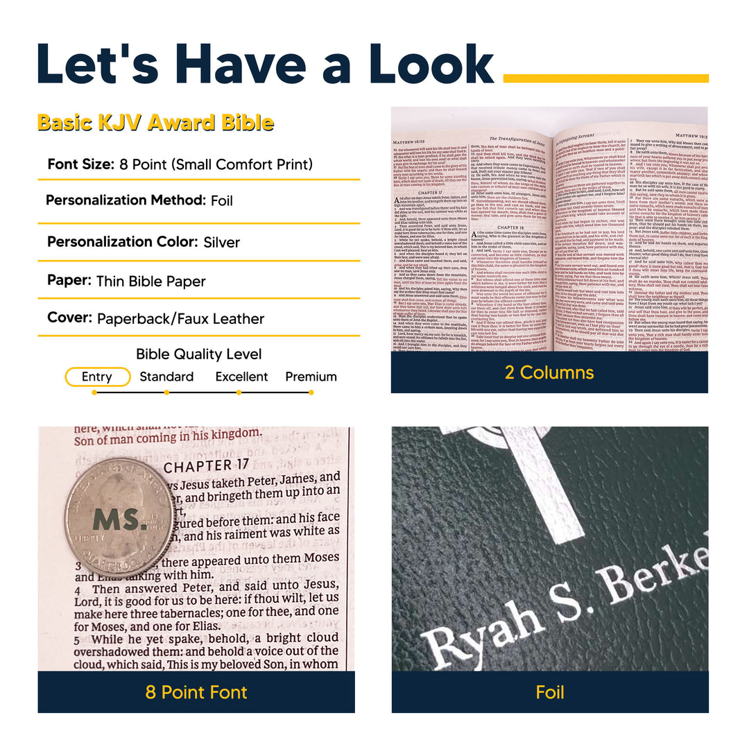 KJV Green Standard Size Holy Bible Small Print