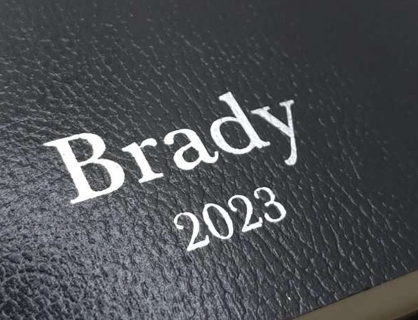 Actual personalization sample for this Bible