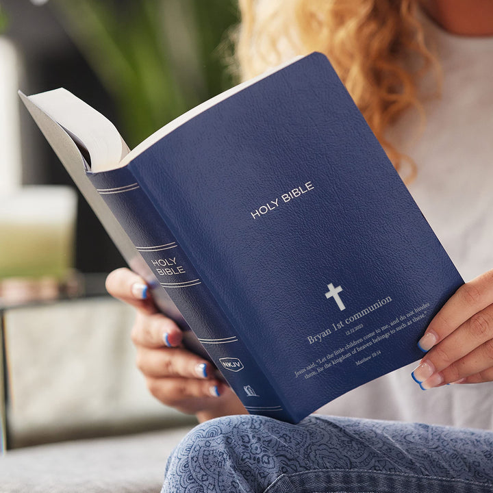 NKJV Blue Standard Size Holy Bible Small Print