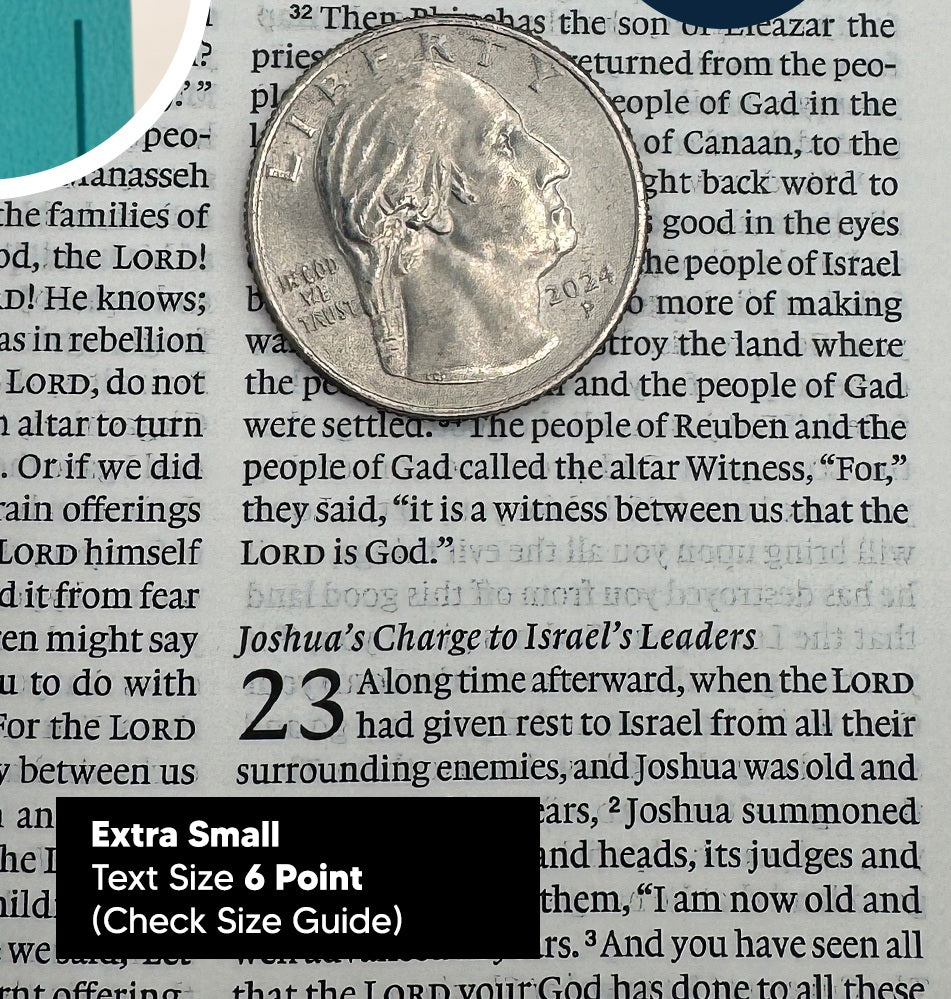 Print sample for this Bible