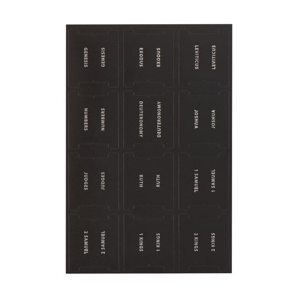 Black - Silver Bible indexing tabs