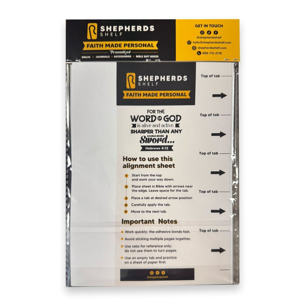Bible Indexing Tabs | Shepherds Shelf Brand - Shepherds Shelf