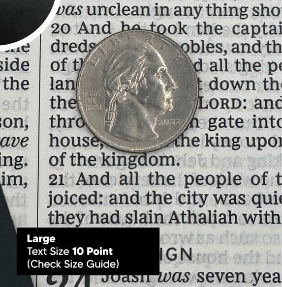 Print sample for this Bible