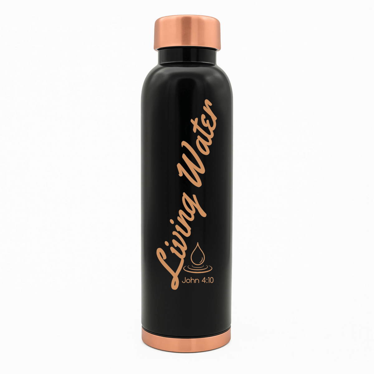 Custom Personalized Copper Water Bottle with John 4:10 Droplet and Name | Pure Copper | 33 Oz - Shepherds Shelf