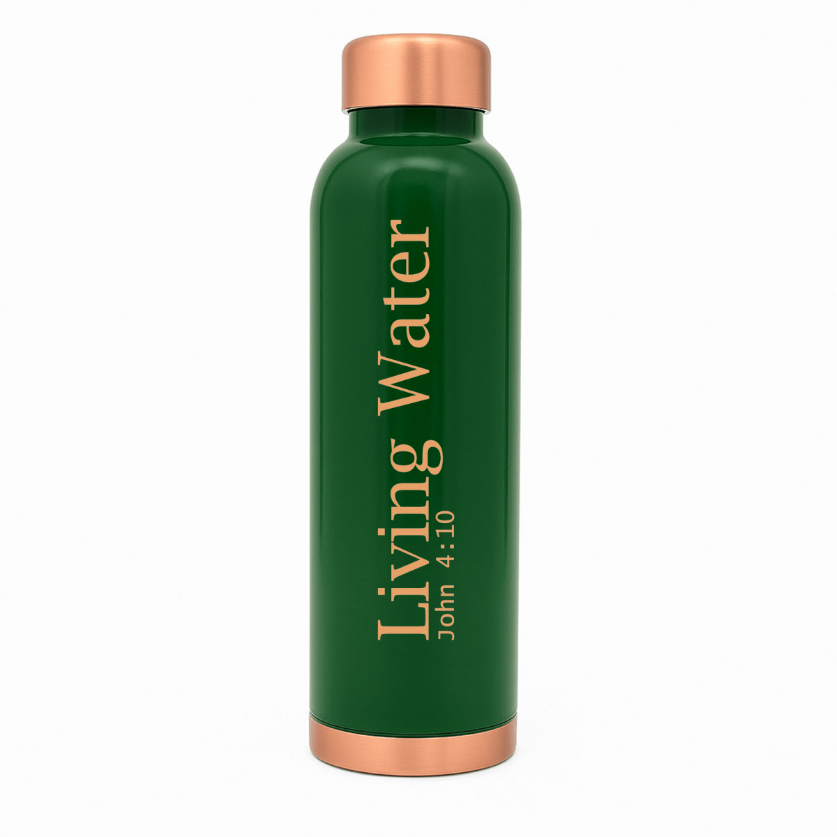 Custom Personalized Copper Water Bottle with John 4:10 Name and Living Water | Pure Copper | 33 Oz - Shepherds Shelf