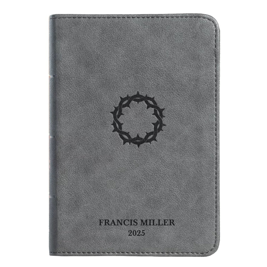 Custom Personalized Small CSB Holy Bible | Compact Faux Leather | Small Text | Gray | Shepherds Shelf - Shepherds Shelf