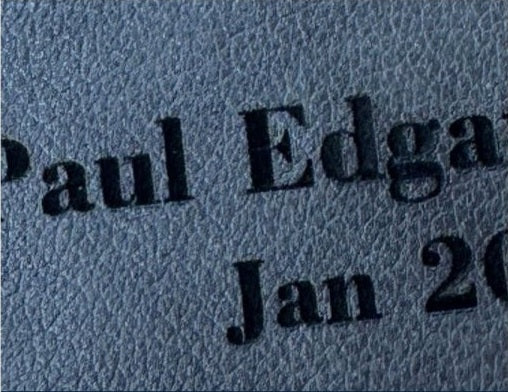 Actual personalization sample for this Bible