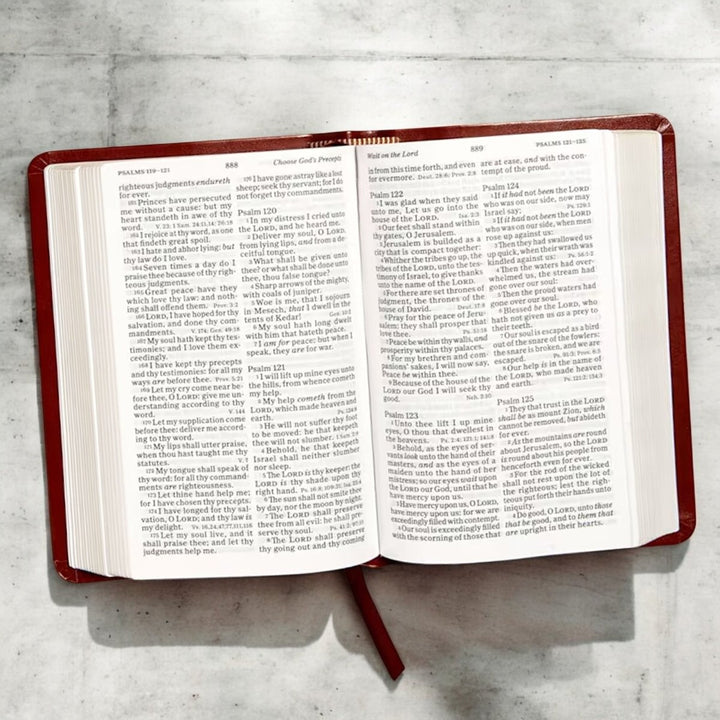 Custom Personalized Small KJV Holy Bible | Compact Faux Leather | Small Text | Brown | Shepherds Shelf - Shepherds Shelf