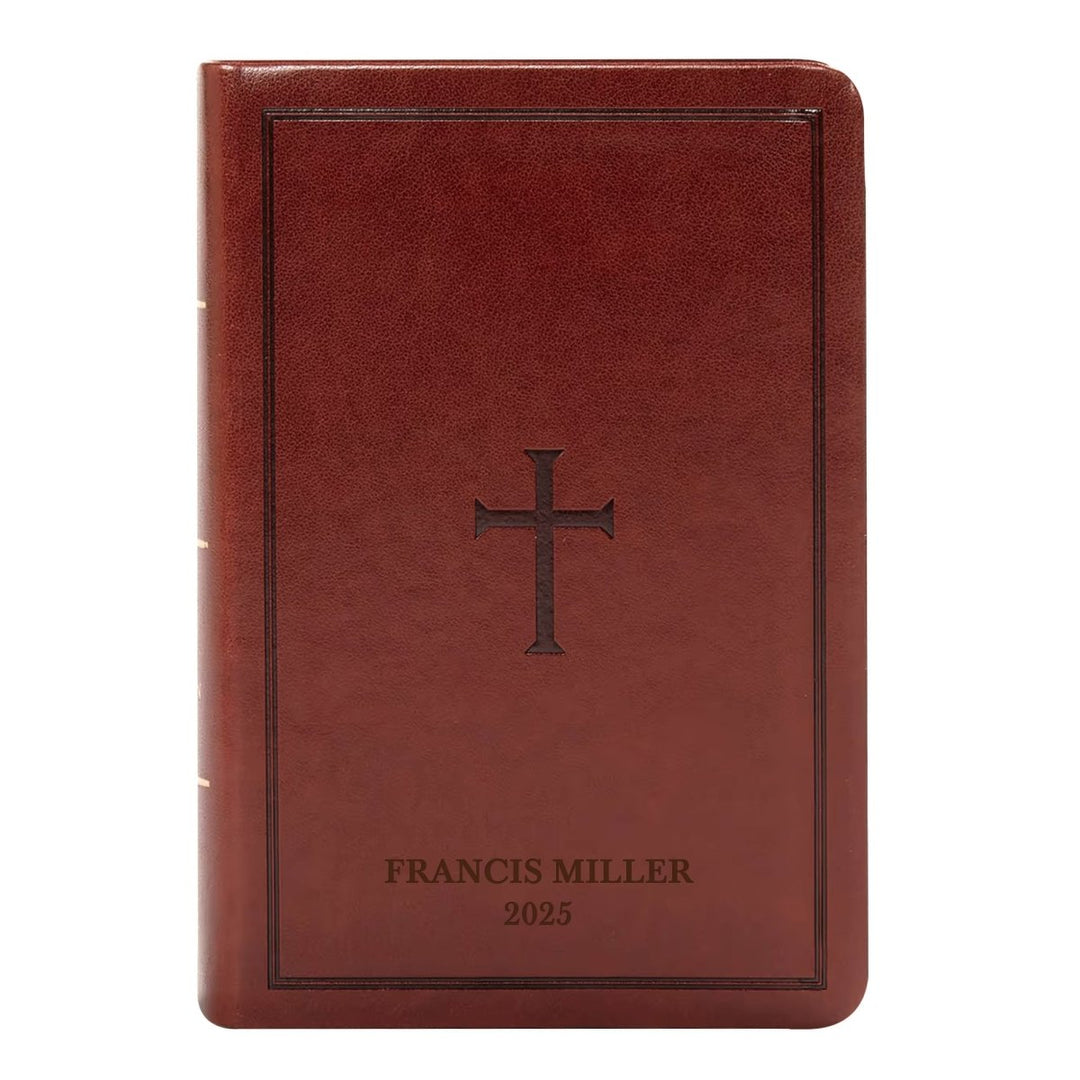 Custom Personalized Small KJV Holy Bible | Compact Faux Leather | Small Text | Brown | Shepherds Shelf - Shepherds Shelf