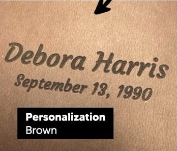 Actual personalization sample for this Bible